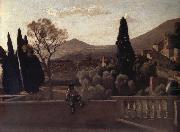Corot Camille Tivoli The gardens of the village Spain oil painting artist